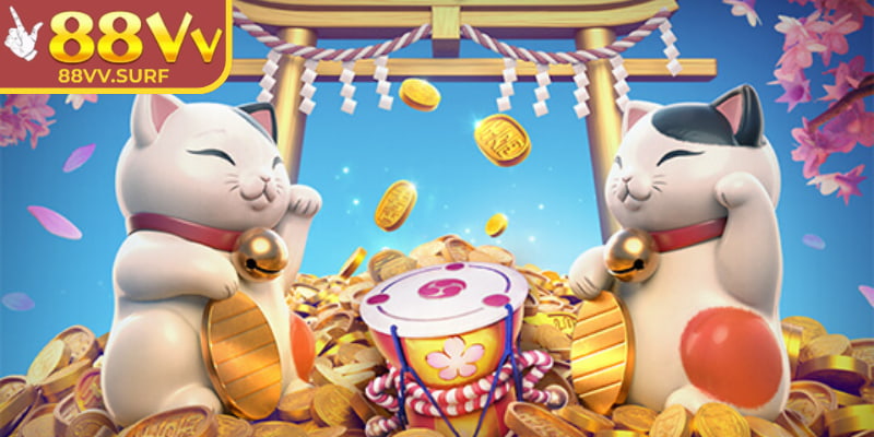 Neko May Mắn 88VV - Khám Phá Slot Chủ Đề Mèo Thần Tài 2 Tính năng bonus đầy hấp dẫn