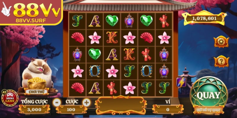 Neko May Mắn 88VV - Khám Phá Slot Chủ Đề Mèo Thần Tài 3 Tận dụng chu kỳ trả thưởng thông minh